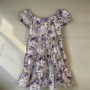 Gymboree Purple and Green Floral Dress EUC